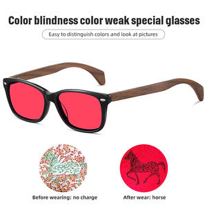 <span class=keywords><strong>Gafas</strong></span> de sol a la moda para hombre y mujer, lentes de Color rojo, verde, ceñido, corrector, Color ciego, fabricantes al por mayor - Product Image 4