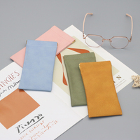 Sac de rangement portable pour lunettes en cuir PU rectangulaire, à fermeture automatique par ressort, souple, vente en gros
