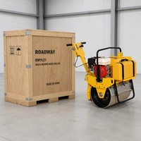 Rouleau vibratoire portatif Honda GX160 RWYL21 15kN 70Hz 280kg à entraînement hydrostatique pour le compactage de l'asphalte et du sol