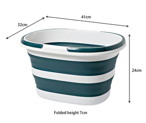 Cesto per Bucato Pieghevole <span class=keywords><strong>Salvaspazio</strong></span> da 16L, Ecologico, con Manici per Uso Domestico - Product Image 2