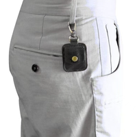 Mini pochette porte-clés en cuir PU avec bouton-pression, petit étui carré pour bagues, rangement simple pour bijoux
