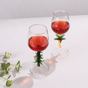 Regalo de <span class=keywords><strong>Navidad</strong></span> 3D árbol de <span class=keywords><strong>Navidad</strong></span> verde cóctel copa de cristal copas de colores copas de champán copa de vino tinto para Bar de fiesta - Product Image 4