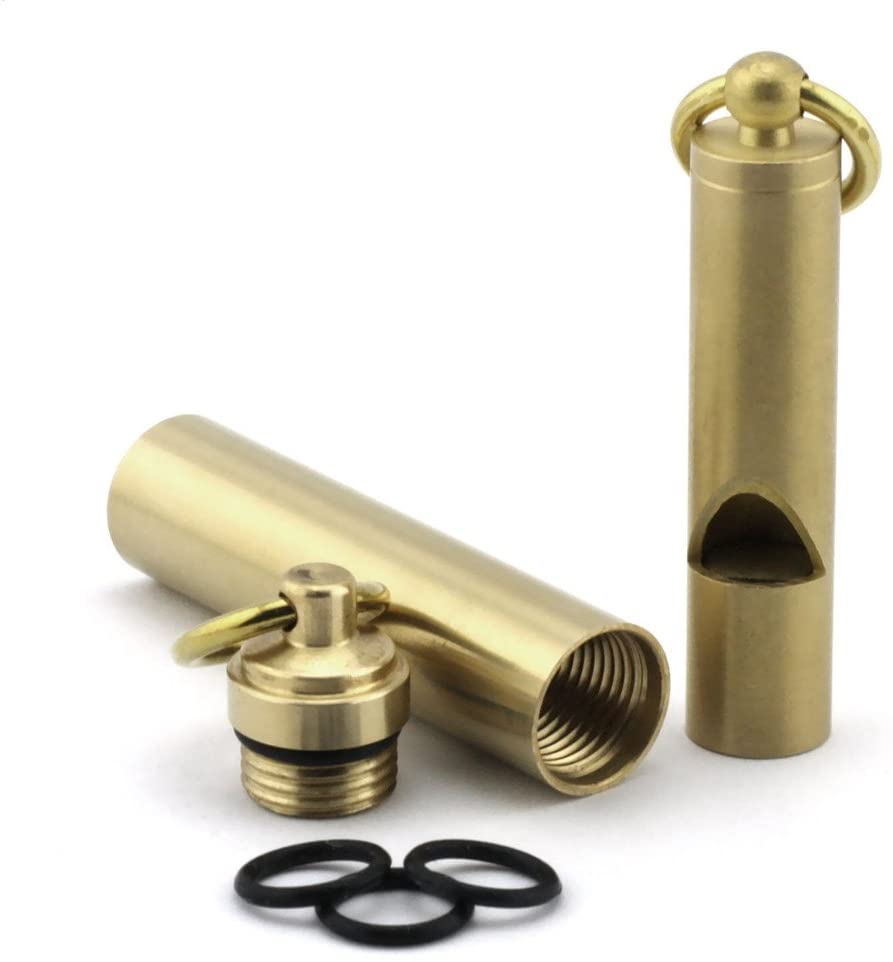 Vintage Brass Whistle - Handmade Copper Survival Tool