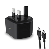 Chargeur rapide USB C GaN 45W, prise UK, PD PPS 5.0A, adaptateur de charge murale super rapide pour téléphone Samsung, certifié CE UKCA RoHS, OEM