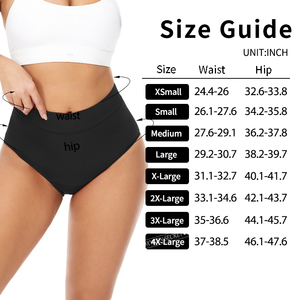 Culotte Menstruelle 4 Couches GOTS OEKO-<span class=keywords><strong>TEX</strong></span> Biodégradable Taille Haute Maillot de Bain Adulte Culotte de Règles pour la Natation - Product Image 4