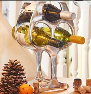 Hermosa colección AMBAR EXPORTS Estante de vino de hierro de lujo clásico Soporte de botella de mesa Ecológico Elegante para soporte - Product Image 2