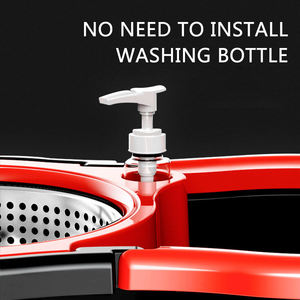 Self Wringing Dirty <strong>and</strong> Clean Water System 360&deg; Rotating Square <strong>Mop</strong> <strong>and</strong> <strong>Bucket</strong> Set with Replaceable Microfiber <strong>Mop</strong> Pads - Product Image 4