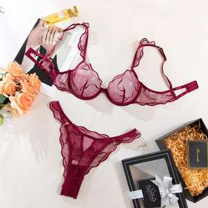 Conjunto <span class=keywords><strong>de</strong></span> Lencería Sexy Transparente con Bordado Puro, Estilo Europeo y Americano, para Senos Grandes y Efecto Adelgazante - Product Image 6