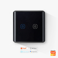 Nouvelle fonction réglage de la lumière de fond tuya smart 2 gang wifi interrupteur mural verre incurvé zigbee interrupteurs de lumière