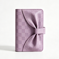 Carpeta Planificadora A6 A7 A5 a Cuadros con Lazo, Personalizable de Fábrica, la Más Vendida, con Cartera y Organizador de Presupuesto