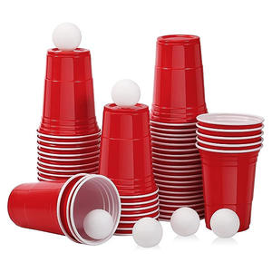 Özel Logo baskılı 16oz plastik bira Pong oyunları için tek kullanımlık bardaklar özelleştirilebilir bira Pong bardaklar için kırmızı tek kullanımlık Drinkware - Product Image 4