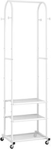<span class=keywords><strong>Perchero</strong></span> móvil al por mayor con 2 estantes de almacenamiento, ruedas bloqueables, <span class=keywords><strong>perchero</strong></span> metálico de varias capas para dormitorio - Product Image 3