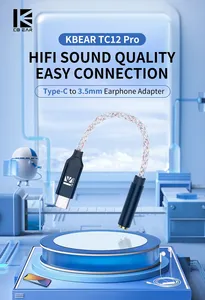 KBEAR TC12 PRO Adaptateur pour écouteurs HiFi <span class=keywords><strong>8</strong></span> cœurs USB Type C à 3.5mm DAC avec câble convertisseur décodeur fil pour <span class=keywords><strong>iPhone</strong></span> Samsung Huawei - Product Image 2