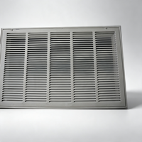 Grille de ventilation murale commerciale en acier laminé à froid de haute qualité 30*16 à lamelles fixes non réglables pour système CVC