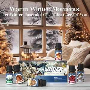Lot de 6 Huiles Parfumées <span class=keywords><strong>d</strong></span>'Hiver en Gros : Pin Forêt, Cannelle, Menthe Poivrée, Chocolat, <span class=keywords><strong>Pain</strong></span> <span class=keywords><strong>d</strong></span>'<span class=keywords><strong>Épices</strong></span>, Canneberge pour Bougies et Diffuseurs <span class=keywords><strong>à</strong></span> Bâtonnets - Product Image 4