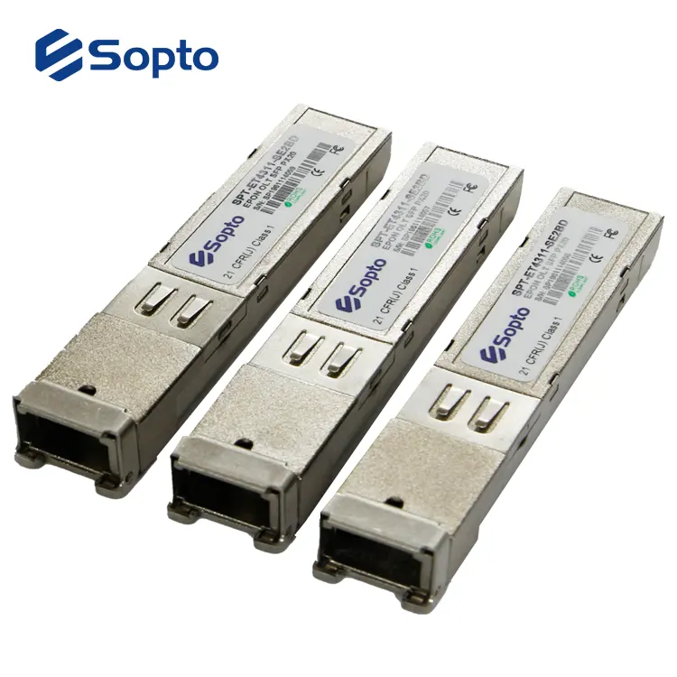 Sopto EPON OLT SFP Optical Module 1490nm Tx/1310nm Rx 20km PX20 SC Interface 1.25G Transceiver SFP