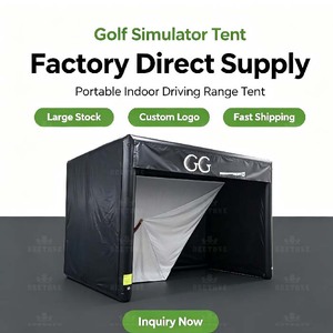 Enceinte de simulation de golf gonflable hermétique personnalisée avec écran de projection pour entraînement intérieur et extérieur - Product Image 2