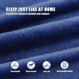 بطانية سفر للطائرة 2 في 1 مع وسادة، قابلة للتخصيص بشعار الشركة المصنعة الأصلية (OEM)، بطانية سفر محمولة مطرزة، ضمن مجموعة هدايا للخطوط الجوية - Product Image 3