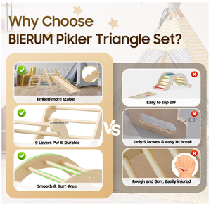 Ensemble d'<span class=keywords><strong>arche</strong></span> triangulaire d'escalade en bois pour enfants - Jeu éducatif Montessori pour l'intérieur/l'extérieur et l'école - Product Image 6