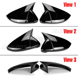 Paire de coques de rétroviseurs extérieurs à fixation directe gauche et droite pour VW Golf Mk7 Mk7.5 GTI GTD R 2014-2019 Noir brillant - Product Image 2