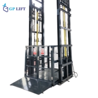 Elevador de Carga Pequeña para Exteriores, Plataforma Elevadora con Rieles para Construcción Industrial, Elevador de Mercancías para Almacén