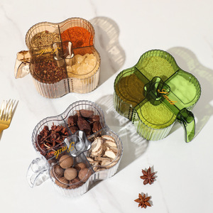 Nuevo y en Oferta: Organizador de Especias de Plástico de Cuatro Compartimentos para Cocina, Salero y Herramientas de Almacenamiento - Product Image 2