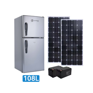Solar Powered 108L Double Door Portable BCD-108 Solar Energy Fridge for Home 108L Double Door <b>Refrigerator</b> - Product Image 4