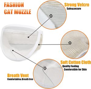 <span class=keywords><strong>Bozal</strong></span> para mascotas para aseo antiarañazos abierto Visual transparente gatos tocado ojos máscara boca cubierta - Product Image 3