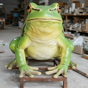 動物園の展示会や室内装飾で屋内/屋外で使用するためのリアルなシリコーン & スチールアニマトロニクスカエルモデル - Product Image 3