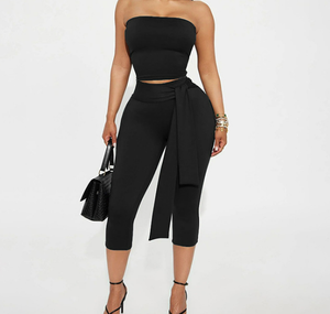 Nuovi Arrivi 2026: Completo Due Pezzi da Donna con Leggings a Vita Media - Product Image 1