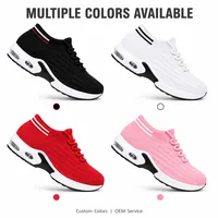 Chaussures en maille tricotée pour femmes, respirantes, absorbant les chocs, légères, à enfiler, pour toutes les saisons, baskets décontractées pour la marche