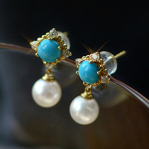 Orecchini Pendenti Vintage a Forma di Rombo Simil-Perla per Donne, Orecchini Geometrici Piccoli per Uso Quotidiano e Feste, Gioielli alla Moda - Product Image 6