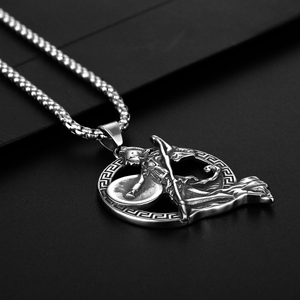 Cổ Hy Lạp <span class=keywords><strong>MINERVA</strong></span> Nữ Thần Mặt dây chuyền thép không gỉ Roman chiến binh Mặt dây chuyền vòng cổ cho nam giới - Product Image 2