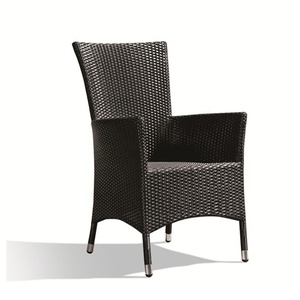 Chaises <span class=keywords><strong>de</strong></span> salle à manger d'extérieur en osier et rotin <span class=keywords><strong>noir</strong></span> Chaises longues en rotin - Product Image 1