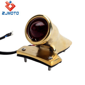 Luz trasera LED pulida para motocicleta Harley Bobber Chopper Cafe Racer Old School, luz trasera para matrícula, 12V - Product Image 2