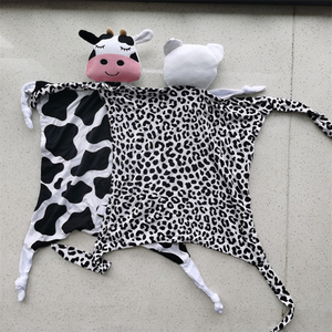 Personalizado 95% bambú 5% Spandex Sleepyhead Lovey bordado reconfortante suave tattle bebé Lovey manta mordedor juguete occidental Baberos - Product Image 2