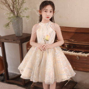 Precioso vestido <span class=keywords><strong>de</strong></span> actuación <span class=keywords><strong>de</strong></span> piano para niñas <span class=keywords><strong>de</strong></span> lujo elegante niña princesa fiestas C Show vestido <span class=keywords><strong>de</strong></span> anfitriona - Product Image 2