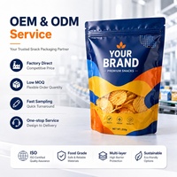 Sachets souples personnalisés imprimés de 100 pièces de qualité alimentaire pour aliments pour bébés, collations, chips, noix, bonbons, emballage souple, OEM ODM, thermoscellables