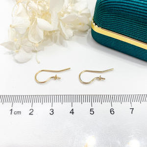 ต่างหูมุก DIY ชุบทอง 14K เทคโนโลยีนำเข้า หล่อทอง 10-13 หยวน 051 ฐานรองเปล่าสำหรับอุปกรณ์เสริม - Product Image 3