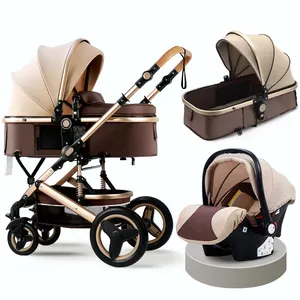 3 In 1 Baby Stroller Set With Car Seat Luxury En 1888 Pram For 0-3 Years Wholesale Foldable Baby Pushchair For Travel