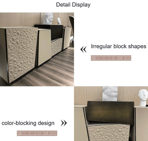 JinSong יוקרה צד אוכל צד ארון יוקרה מודרני לא סדיר גיאומטרי קונסולת ארון מתכת עור - Product Image 4