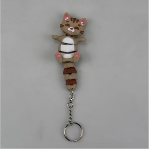 Porte-clés magnétique personnalisé en forme de panda rouge imprimé en 3D, petit animal imprimé en 3D pour sacs, clés et accessoires quotidiens - Product Image 6