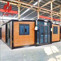 Maisons conteneurs extensibles luxueuses, maisons minuscules pliables, maisons préfabriquées, serres préfabriquées avec toilettes, 1/2/3 chambres
