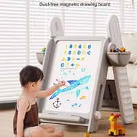 VSUCH Table de jeu et de rangement tout-en-un pour enfants avec base de construction compatible table et chaises pliables pour enfants