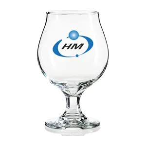 高级玻璃器皿比利时风格酒具茎郁金香18盎司330毫升16盎司黑啤酒杯