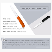 Produsen Pisau Pengiris Sayur Buah Roti Dapur Baja Anti Karat Grosir dengan Gagang Berwarna