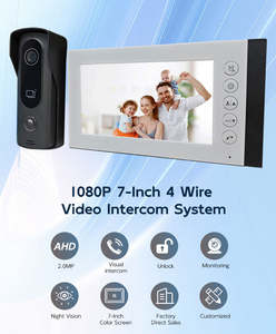 可视门铃系统 7 英寸触摸屏显示器 内置摄像头 IP65 防水 涂鸦智能应用程序 1080P 高清 适合家庭办公室 - Product Image 5