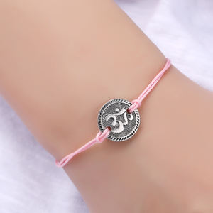 Fabricant filles faire un souhait bijoux belle argent plaqué Yogi OM OHM Yoga <span class=keywords><strong>Lotus</strong></span> charme hommes Bracelets pour les femmes - Product Image 4