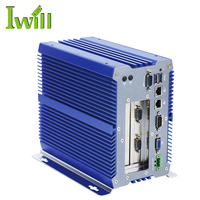 Venta caliente sin ventilador Intel Core I5 7360U Mini PC industrial integrado con 2 PCI DDR4 6 COM para ciudades inteligentes