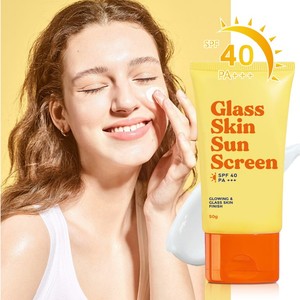 Etiqueta privada Coreana Cuidado de la belleza UV Protector solar <span class=keywords><strong>SPF</strong></span> 40 Hidratación durante todo el día Brillo Crema bloqueadora solar para la piel facial brillante - Product Image 5